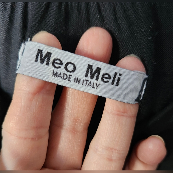 Made in Italy, Meo Meli Black Silk Cinched Hip Women's Dress, One size - Picture 6 of 10